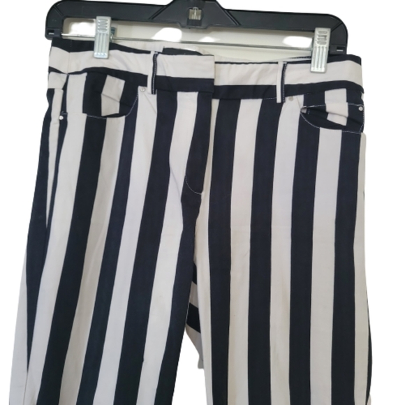 𝅺mango stripe skinny Light Cotton crop pants - Picture 2 of 6